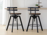 Levede 2x Bar Stool Industrial Adjustable BR1058-1X2