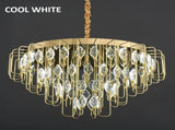 BAMDECOR C3345 Modern Luxury Crystal-leaf Chandelier LED Fashion Creativity Pendant Ceiling V255-BAM-C3345-80