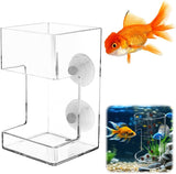 No Mess Aquarium Feeder, 2026 New Acrylic Clear Fish Tank Feeder with Suction Cup, Preventing Food V1258-DP02-F-47