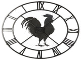 Country Rooster Wall Clock 60cm V637-56012CLK