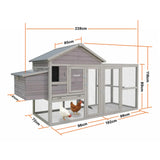 Samland Wooden Outdoor Chicken Coop with Nesting Box, Large Run & Waterproof Roof V1060-DCN2516