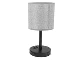 LED Table Lamp Fabric Lampshade USB A and USB C Port Zipper Switch Bedside Lamp for Living Room V1294-YM0901-3119240032611