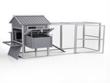 i.Pet Chicken Coop Rabbit Hutch Extra Large Wooden Run Bunny Cage Poultry House Outdoor PET-CH-P228-GR-AB