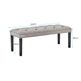 Cate Button-Tufted Upholstered Bench by Sarantino - Light Grey BCH-438-LGY