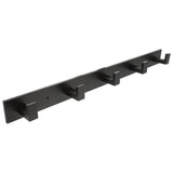Black Aluminum Self-Adhesive Hook, 1 Pack, 46 x 4.3 cm Wall Mount Organizer V1366-AZ2-W-18919