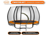 Kahuna Twister 8 ft Springless Trampoline TRM-KAH-ELA-08D