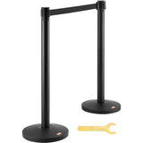 Crowd Control Stanchions, 2-Pack Crowd Control Barriers, Carbon Steel Baking Painted Stanchion Queue V952-ZGGLZHSTZX2J6KF5TV0