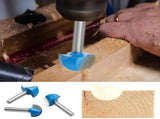 1/4 Inch Shank Round Nose Router Bit Set, 8 Pcs Core Box Router Bits for Woodworking, Cove Box V1366-AZ2-W-15464