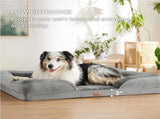 Brown Waterproof Egg-Crate Foam Therapeutic Pet Sofa Bed and Fleece Lounge V888-ELOSUNG49458