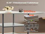 Round Dining Table, 47 inch Wood Table for 4-6 Person, Modern Circle Dinner Furniture, Leisure V952-YXCZBKTZMDBTZN3HRV0