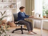 Artiss Ergonomic Office Chair Armless Study Chair Height Adjustable for Girls Boys Teens Black OCHAIR-M-1006-BK