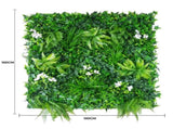 Luxury Snowy White Vertical Garden / Green Wall UV Resistant 100cm x 100cm V637-DP1019049