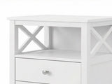 Levede Bedside Table Nightstand Side End Table 2 Drawers Storage Bedroom Cabinet NI1082-WH-AU