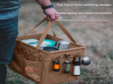 Black Heavy Duty Foldable Outdoor Camping Storage Box - Oxford Cloth Collapsible Gear Organizer Tote V888-ELOSUNG32737