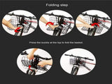 Bicycle Basket, Foldable Bicycle Basket, Front-Mounted Bicycle Basket, Foldable, Detachable Metal V1189-LC-QP-00678