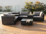 7PC Outdoor Wicker Loveseat Setting with Storage Corner V264-OTF-530S-BLK-OTF-508-BLK