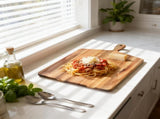 Acacia Wood Cutting Board with Handle, Wooden Chopping Board for Meat, Cheese, Bread & Vegetables, V1258-DP02-C-598