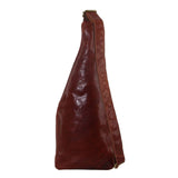 Pierre Cardin Mens Sling Bag Rustic Leather Crossbody Chest Backpack - Chestnut V563-PC3229-CHESTNUT