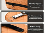 Multifunctional PU Leather Car Armrest Mat, 5-in-1 Center Console Cover with Cup Holder, Tissue V1366-AZ2-W-10673