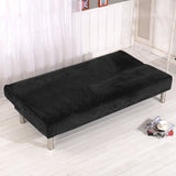 Velvet Futon Cover, Thick Plush Stretch Armless Sofa Bed, Soft Couch Sofa Cover Futon V1370-AZ4-16677