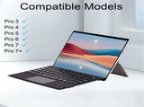 Bluetooth Tablet Keyboard with Touchpad for Surface Pro 5 Pro 6 Pro 7 Pro 7 Plus 12.3 Inch Black V1263-JX-7771-1
