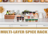 Sturdy Acrylic Multi-Function Cabinet Organizer for Kitchen Spices and Condiments V1369-AZ3-W-10637