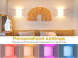 Wall Lights Set of 2, Battery Operated Fabric Sconce with Remote, LED Lamps in RGBWarm White, V1171-CX-WL-MAGNET-RGB-USB-2