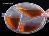 30Pcs 3 Compartment Condiment with Lids, 5oz Disposable Sauce Cups Small Plastic Snack V1369-AZ3-W-15743