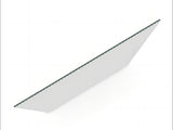 110cm Reeded Glass Shower Screen with Nickel U-Brackets and Round Pole V63-918521