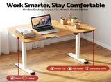 Artiss Electric Standing Desk Height Adjustable Sit Stand Desk Tilting Top HASD-CD105-WD-AB