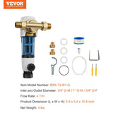 Spin Down Filter, 40 Micron Whole House Sediment Filter for Well Water, 3/4" G-M 1" G-M, 4 T/H V952-SDCXQZSGLQFCTOJRXV0