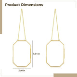Pressed Flower Glass Frame Set, 2 Pack Metal Floating Picture Frames, Octagon Hanging Display with V1369-AZ3-W-08562