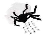 Decorative Spider Spook House Artificial Spider with Fake Cobweb for Party Halloween Festival V1294-YM0523-3115210210811