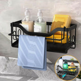 Door Black, Serviettes Eponge for Sink Kitchen Mounted with Bac Drainage Organisateur Sink V1237-MS-626-384