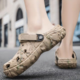 Croc-Style Clogs Anti-Slip Shoes Breathable Clogs Lightweight Footwear Fashion - Black - Size V1106-M-SHOE-47641-BLAC-10AU10EU43