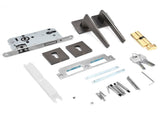 Split Door Lock Handle Kit Modern AntiTheft Door Lockset for Home Bedroom Bathroom Office V1294-YM0901-3114210070711