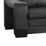 Lounge Set Luxurious 6 Seater Faux Leather Corner Sofa Living Room Couch in Black with 2x Ottomans V43-SOF-MAJ-BL