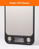 Food Scale,Digital Kitchen Scale, Stainless Steel, Weight in Grams, Ounces, Milliliters and Pounds, V1258-DP02-C-15