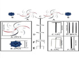 Tall Wind Spinners Outdoor Metal Large, Red White and Blue Wind Spinners for Yard and Garden Outside V1192-AZ-W-12078
