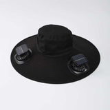 solar fan hat, solar powered hat, outdoor hat with fan, UV protection hat, wide brim hat, summer hat V1106-DSZ-001-123-WHT-6
