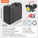 VEVOR Fuel Transfer Pump, 12V DC 10 GPM 1/4 HP, Portable Electric Diesel Transfer Pump with V952-CYBMG10GPM147B515V9