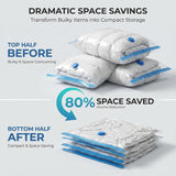 6-Pack Jumbo Vacuum Bags Space Saving Vacuum Pack Bags for Clothes & Bedding 80% More V1188-MS-529-002