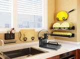 Kitchen Sink Caddy Organizer 304 Stainless Steel Sponge Soap Brushes Dispenser Holder with Rag Rack V1294-YM0717-10122830