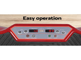 Everfit Vibration Machine Platform Resistance Rope Home Fitness Dark Red FIT-H-VP-ROUND-RDDP