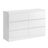 Artiss 6 Chest of Drawers Lowboy White FURNI-N-CDR-02-WH-AB