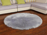 Soft Plush Carpet Shaggy Round Rug Circular Carpet for Kids Girls Boys Bedroom Nursery Room Home V1369-AZ3-W-21345