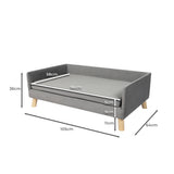PaWz Pet Sofa Bed Dog Warm Soft Lounge Grey PT1149-L-GY