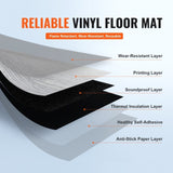 VEVOR Self Adhesive Vinyl Floor Tiles 36 x 6 inch, 20 Tiles 0.62mm Thick Peel & Stick, Light Gray V952-ZZYXJDDQHMW28JM6TV0