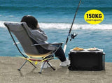 Ultra-Light 1.5KG Portable Folding Rock Camping Chair No Tools Setup 150kg Capacity Heat-Resistant V985-MOONCHAIR