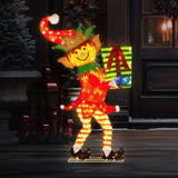 Christabelle 1.2m Christmas Elf Display Indoor Outdoor with LED Lights Decoration MHA500